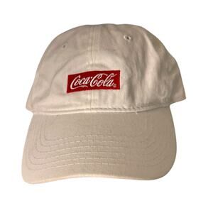 Coca-Cola Logo White Baseball Hat Unisex Men's Women's Adjustable
